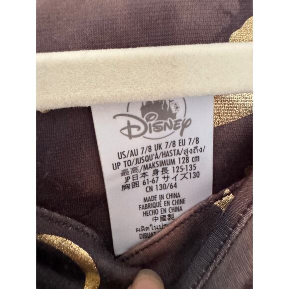 Disney Store Princess Jasmine gold metallic and tulle dress size 7/8 - Picture 3 of 7